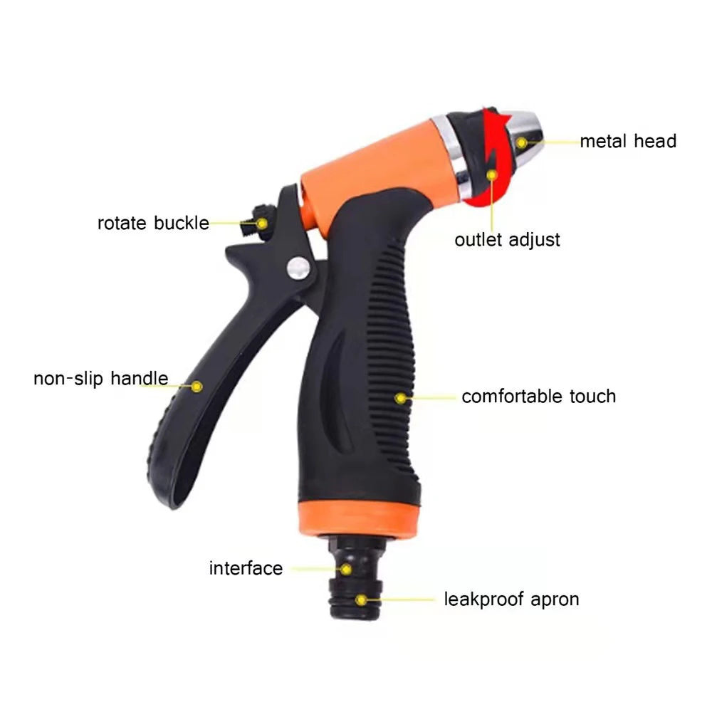 High-Pressure Car Wash Water Gun Car Wash Machine, Multi-Functional Garden Adjustable Water Spray Gun Qme