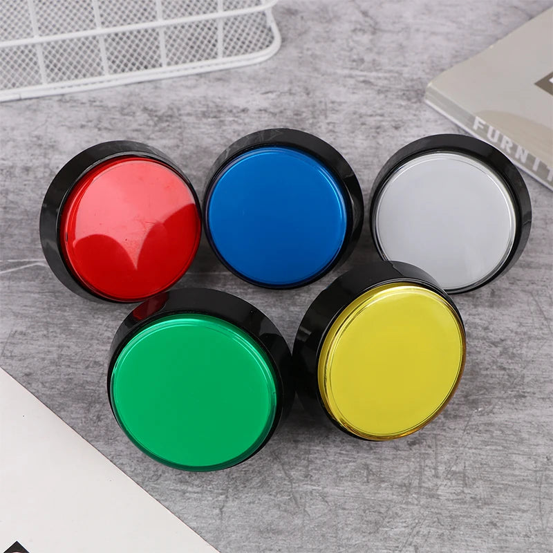 Arcade Button DC 12V LED Large Round 5 Micro Switch Auto Reset Cabinet Qme
