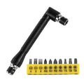 L-shaped 1/4 Hexagonal Screwdriver Bit 90 Degree Double Head Handle Black 6.35 Wrench 10pc Yellow Tape Screwdriver Bit Tool Set Qme 11pc screwdriver set