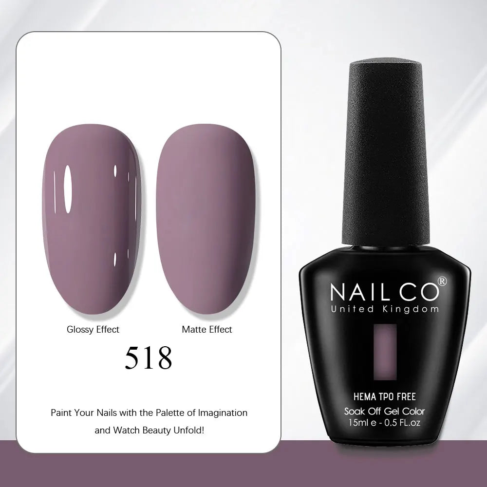 NAILCO Gel Nail Polish Nails Semi-permanent UV Varnish Glitter Glass
