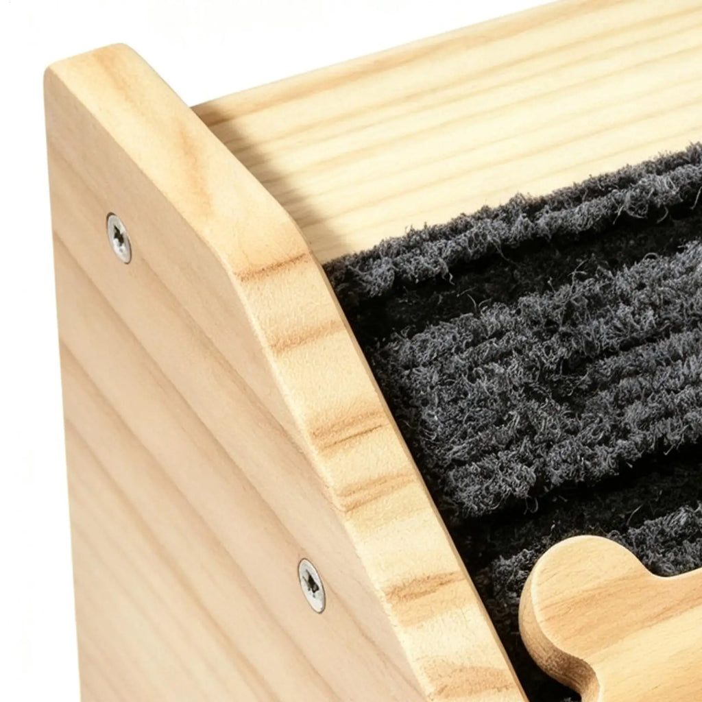 Pet Ramps Stairs 2 Anti-slip Wooden Wedges Felt Mat Dog Stair Helper Qme