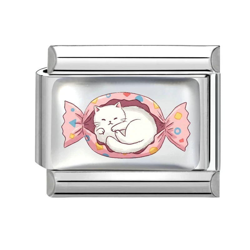 Fashion Pink Heart Dogs Cats Colorful Pets Animals Italian Charm Fit