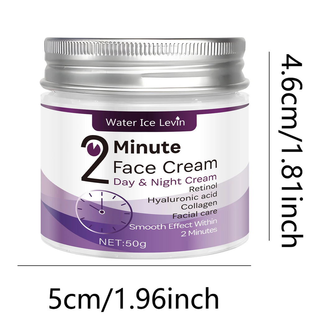 Water Ice Levin 2-Minute Face Cream: Retinol, Hyaluronic Acid & Collagen for Instant Smoothing. Day & Night Use. 50g. Qme