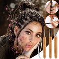 Dreadlock Crochet Hook Tool Braid Hair Dreadlocks Needle Weaving Crochet Hook Bamboo Handle Multifunction Sewing Tools Qme Brown One Size
