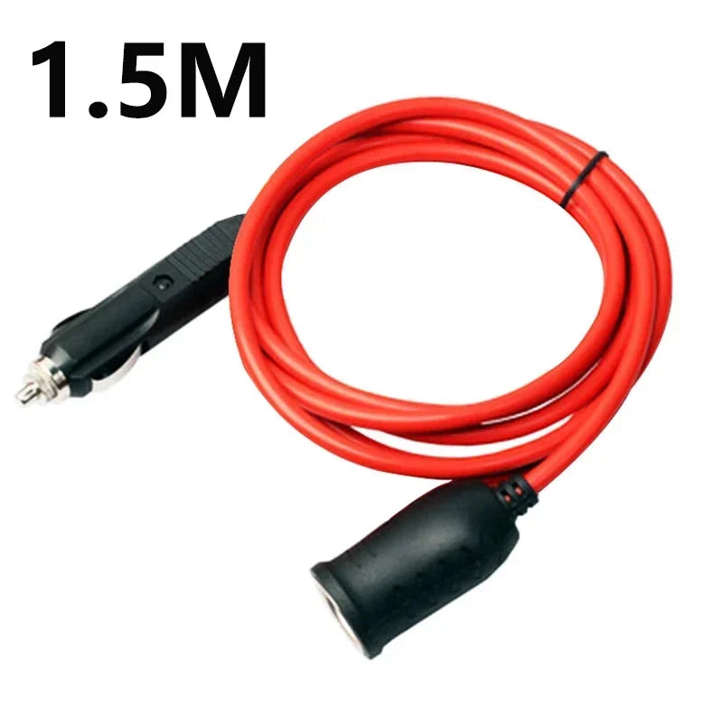 12V 24V 10A Car Cigarette Lighter Extension Cord 3.6M 1.5M Socket Styling Charger Cable Female Socket Plug Car Accessories Qme 1.5M