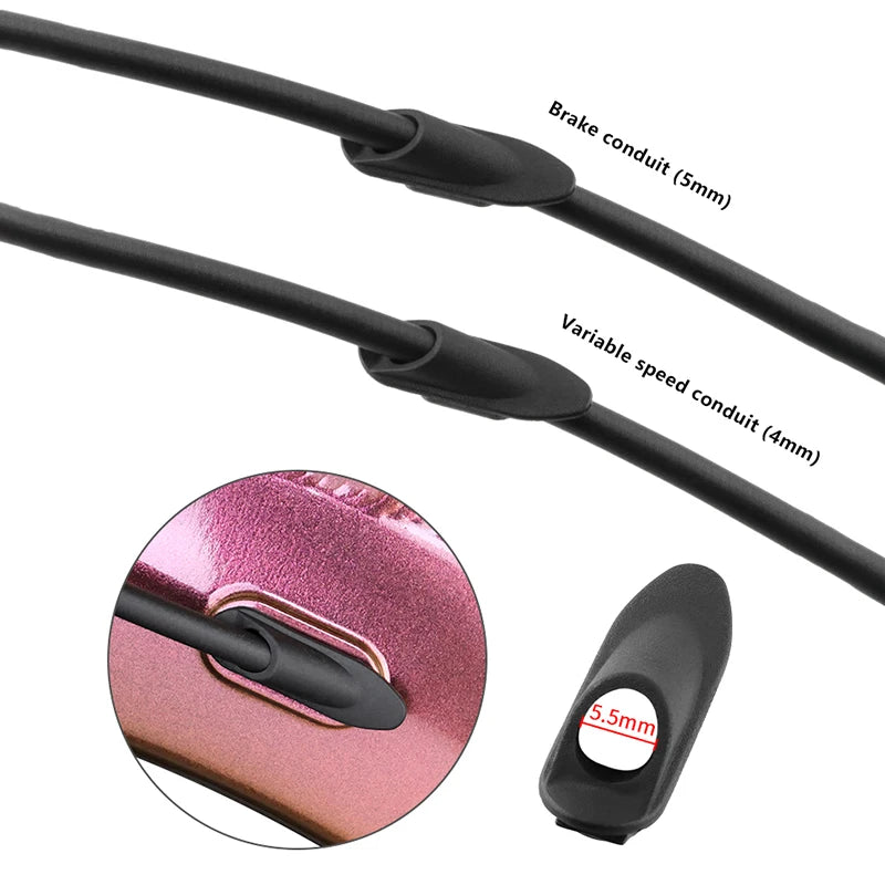 Bicycle Cable Clamps Brake Grommets Shift Recessed Wire Pass-through Qme