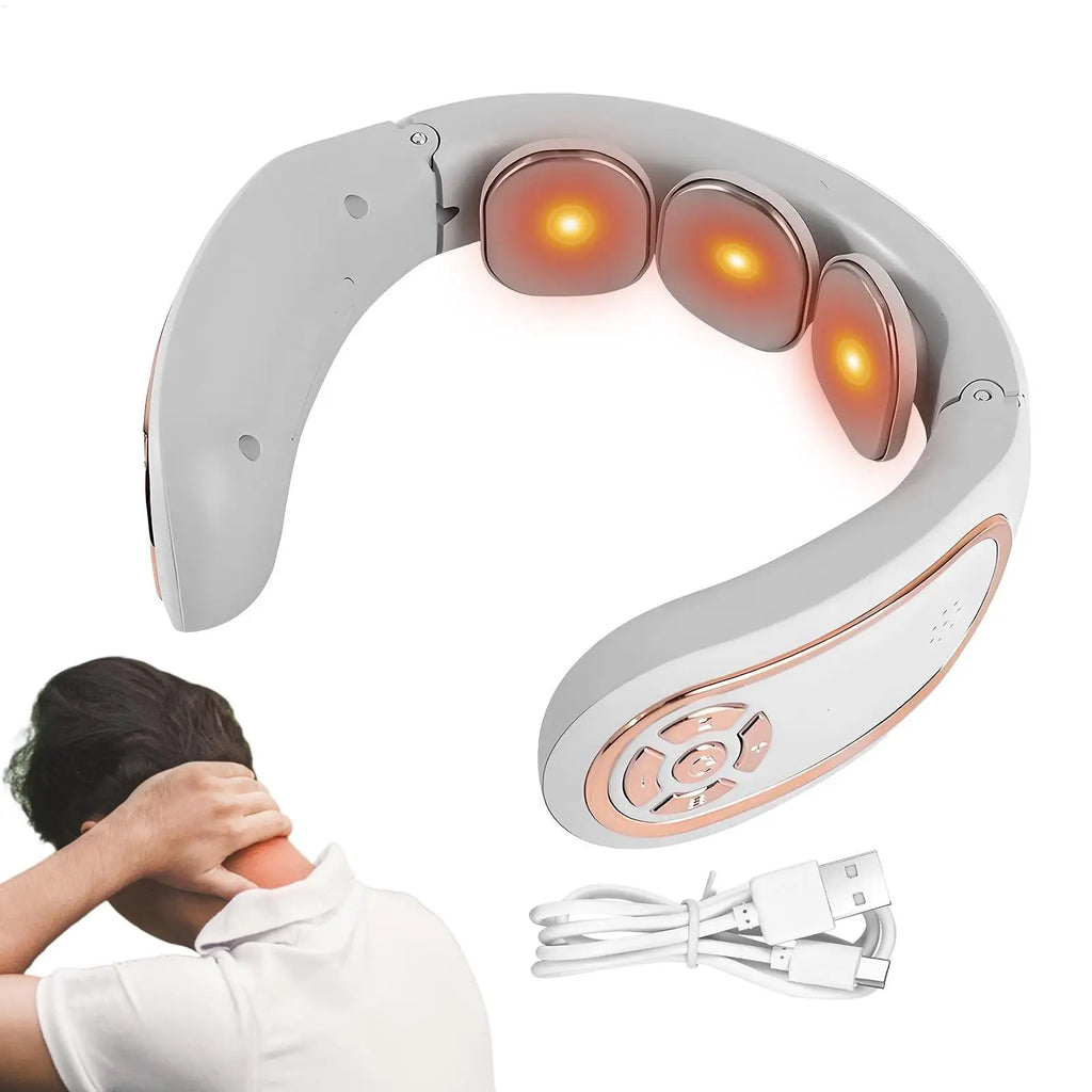 Electric Neck Massager Heat 3 Levels 4 Modes Relaxes Back Shoulder Qme
