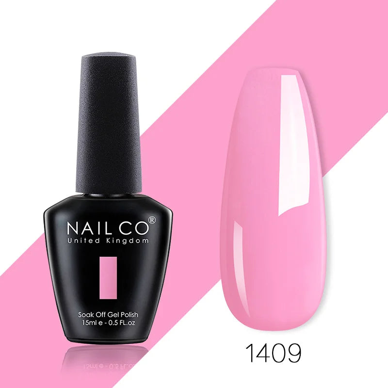 NAILCO 85 Colors Nail Gel UV LED Lacquer Manicure Varnish Hybrid Semi Qme 1409