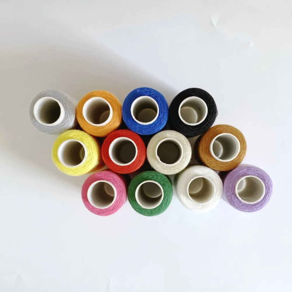 12 Colors Sewing Thread Set, 350m/Spool， For Hand & Machine Sewing, Multi-Color Thread Kit For Clothing Repair, DIY Crafts Qme