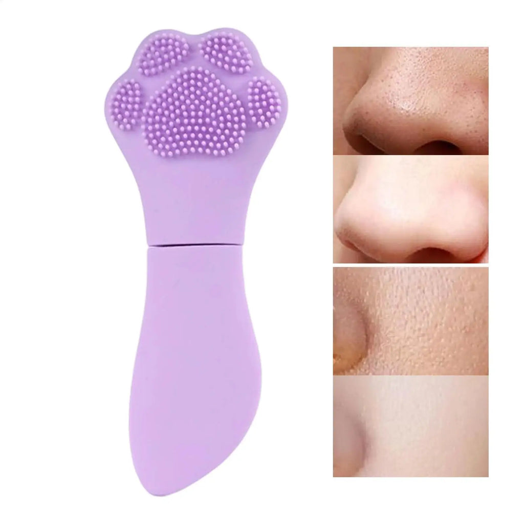Silicone Cat Paw Acne Blackhead Remover Brush Facial Cleansing Face Qme