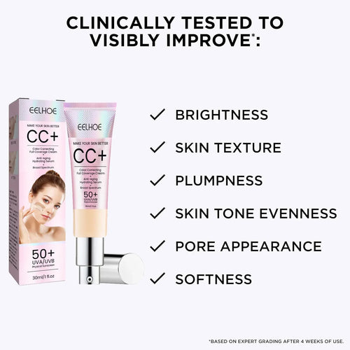 1/2/3pcs CC Cream Foundation Waterproof Brighten Moisturizing Foundation Concealer Oil-Control Long Lasting Spf 50 Makeup Qme
