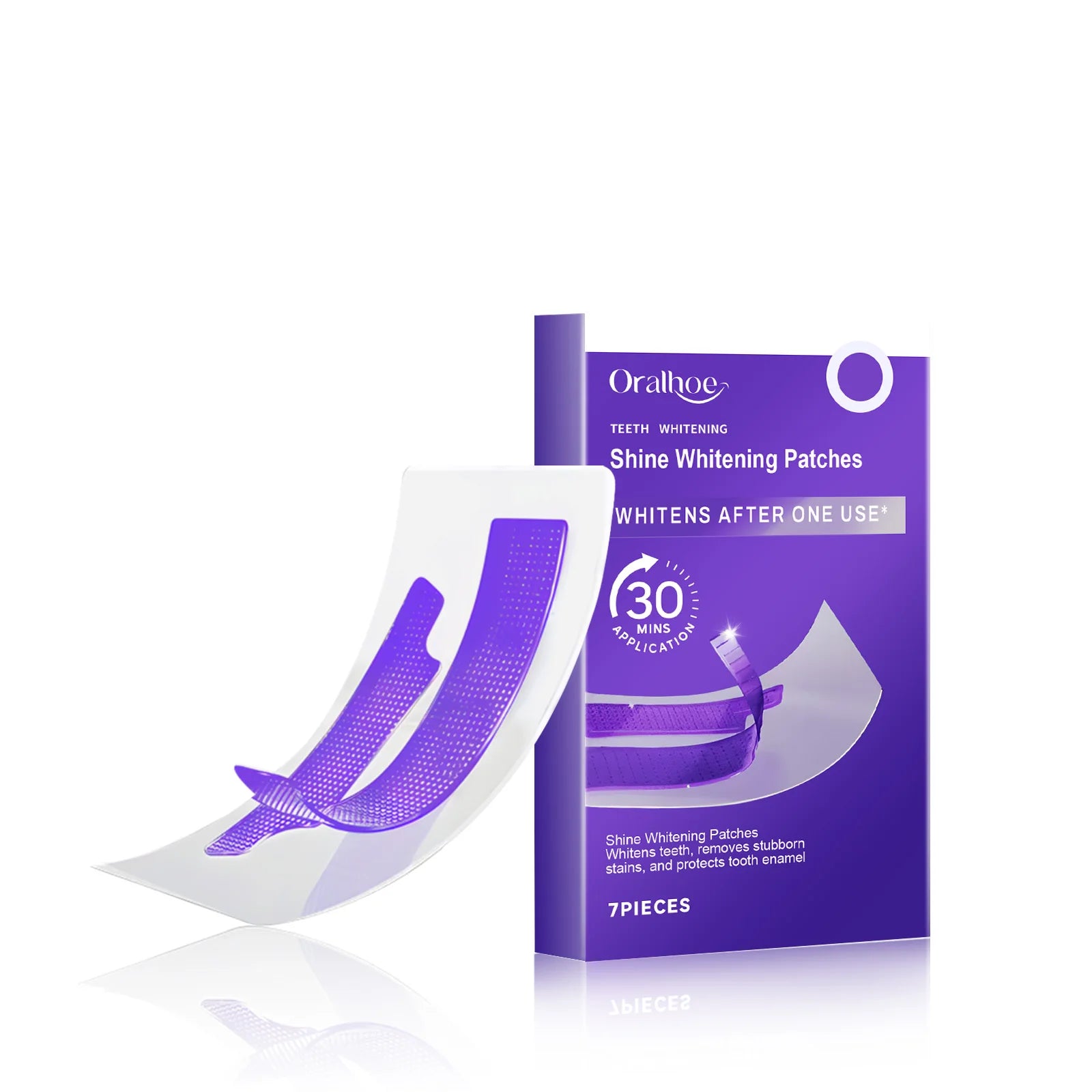 Purple Teeth Whitening Strips Tooth Stain Remover Tooth Plaque Removal Color Correction Non Sensitive Whitening Teeth Patch 7pcs Qme 7pcs Boxed