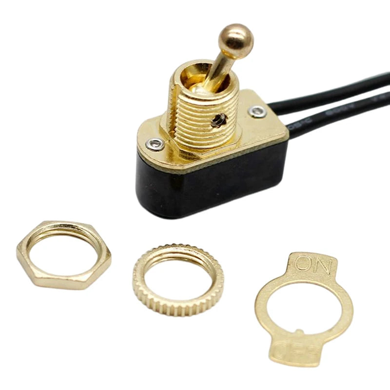 1Pc AC 250V 6A On/Off Prewired Standard Toggle Switch With Wire Cable MT-2021 SPST Contacts Switch Electrical Equipment. Qme