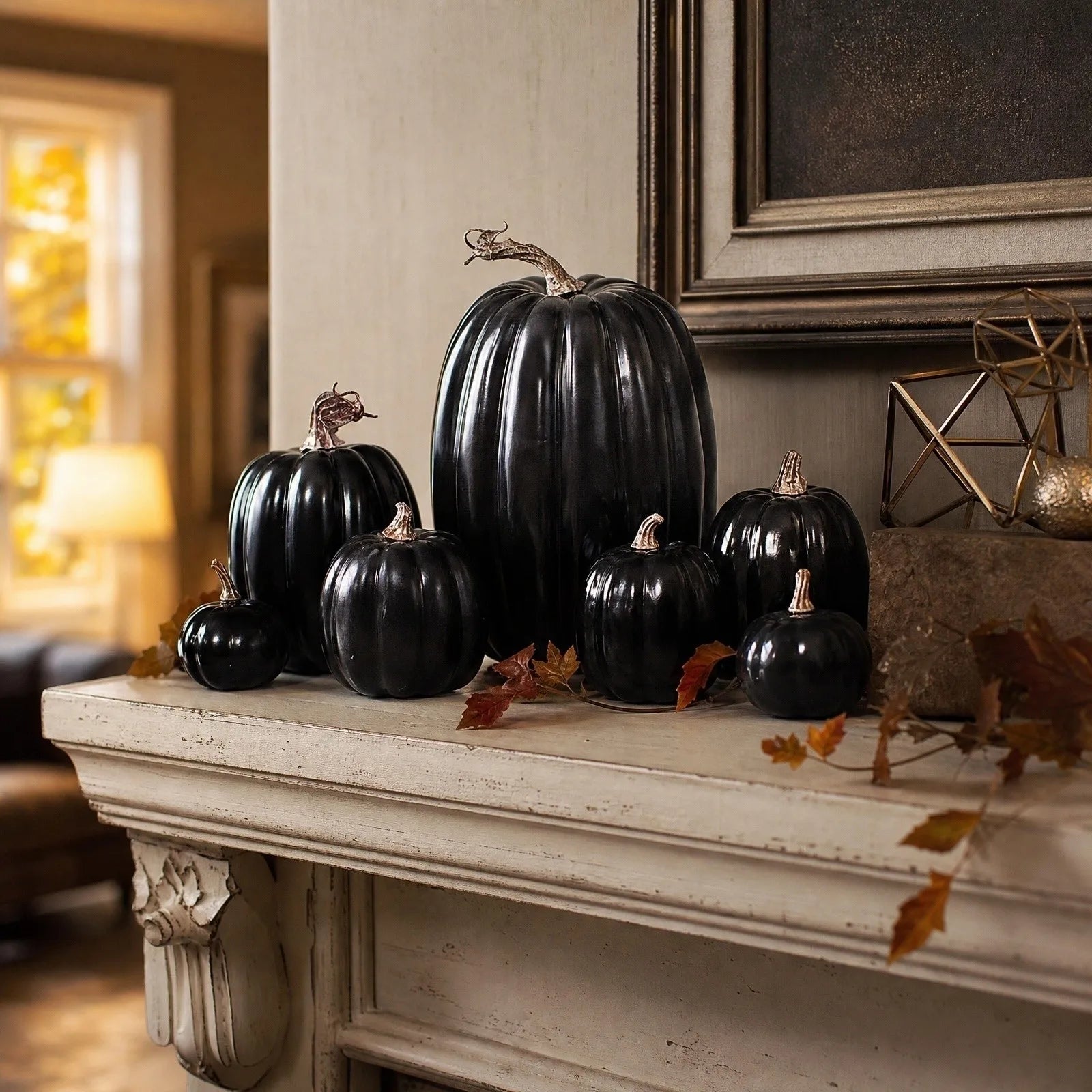 7Pcs Multi-size Halloween Fake Pumpkin Decorations Foam Artificial Vegetable DIY Party Autumn Home Thanksgiving Ornaments Qme