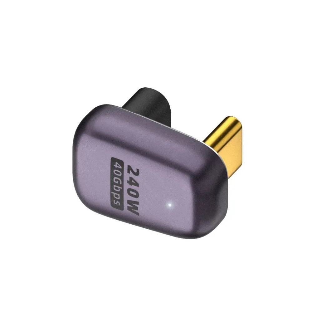 Mini Type-C USB4.0 OTG Adapter 40Gbps High Speed Data Converter Support 8K 60Hz 90/180 Degree Elbow Extension Fast Cable Adapter Qme Type 8