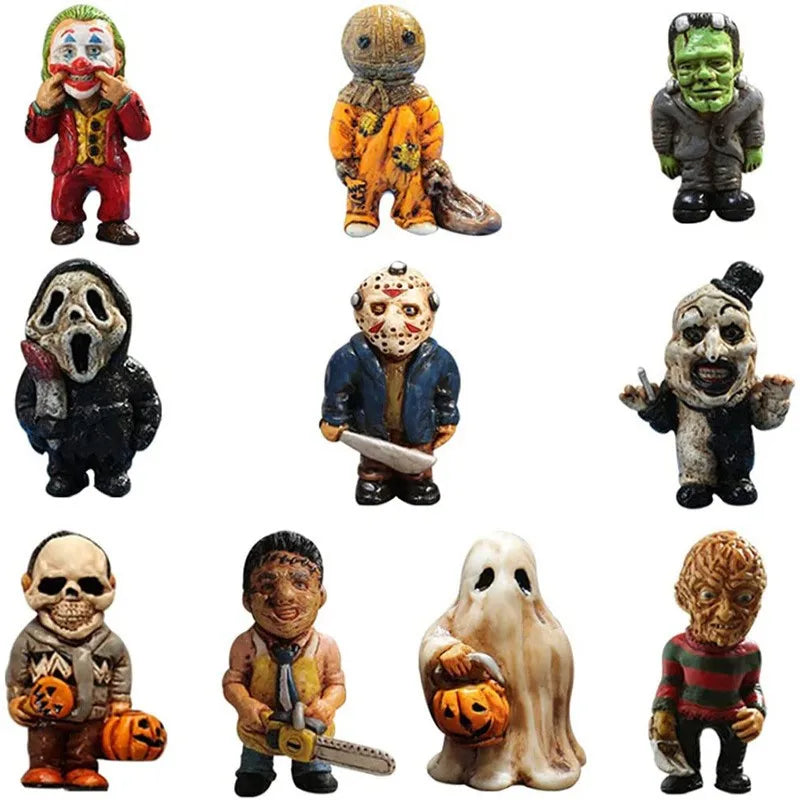 Horror Movie Killer Resin Pendant Cosplay Halloween Party Decoration Prop Scary Pumpink Head Mask Car Accessries Festival Gift Qme