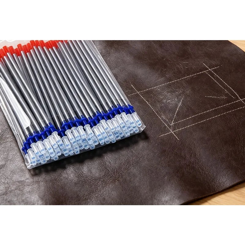 50/100/200Pcs Erasable Silver Marker Refills Leather Clothing Shoe Dot Marking Refill Rods Leather Craft Sewing Marking Tools Qme