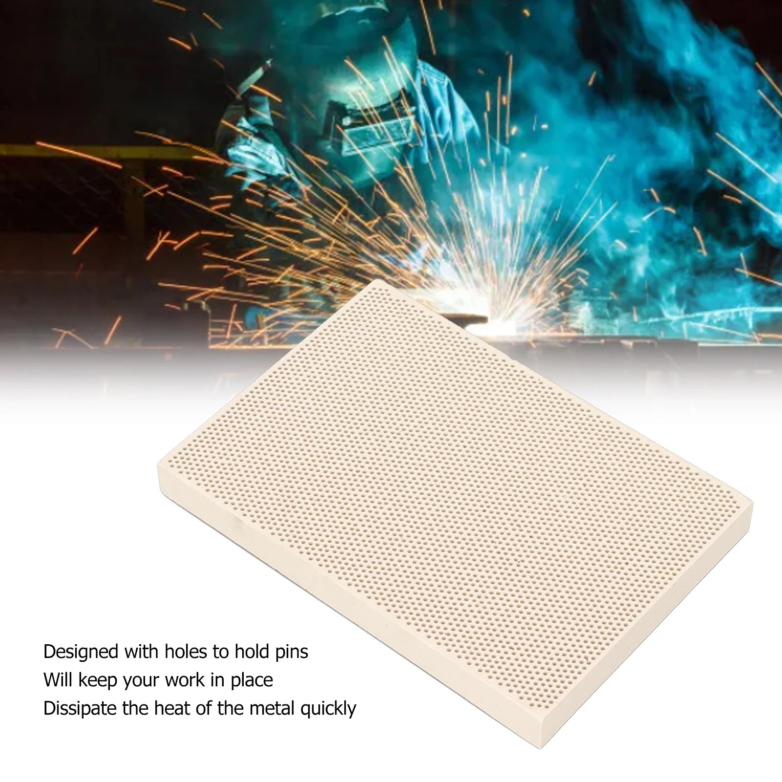 Ceramic Soldering Board High Temperature Resistant Welding Block Fireproof For Jewelry Soldering Board Qme