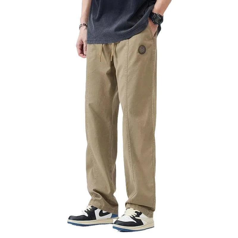 American Retro Slacks Spring Autumn Trendy Versatile Loose Trousers Qme