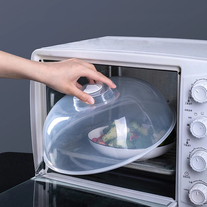 Microwave Heating Insulation Tray Thickened Transparent Splash Proof Qme