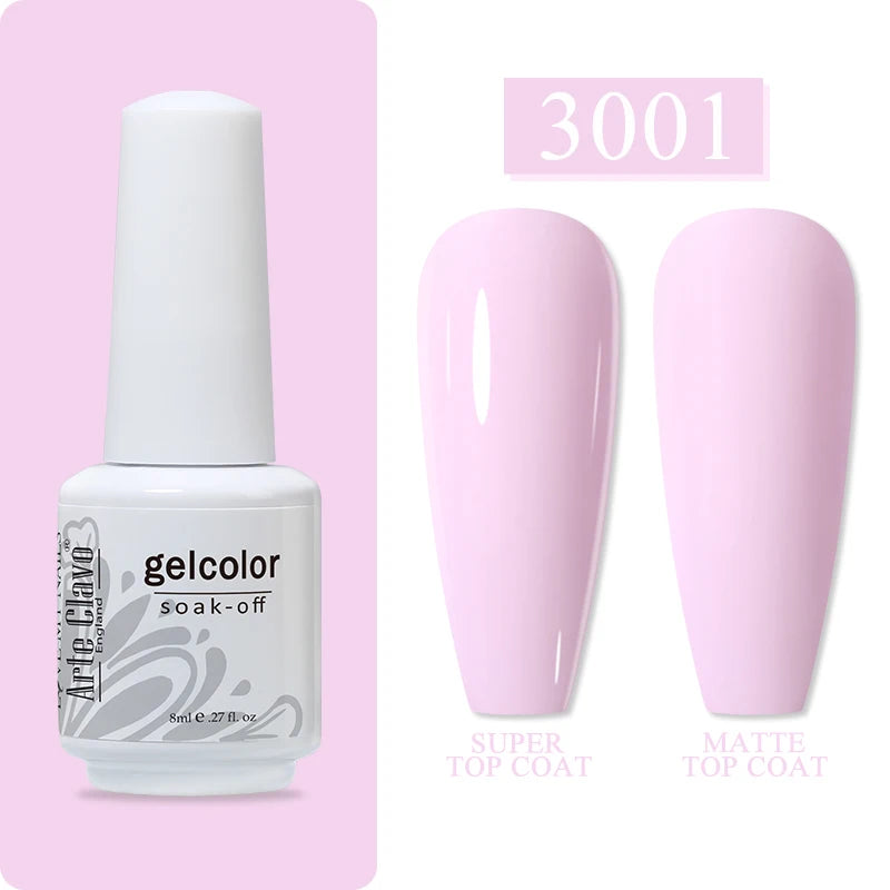 Arte Clavo Art Nails Varnish Base Coat Gel Nail Polish UV LED Lamp Qme 3001