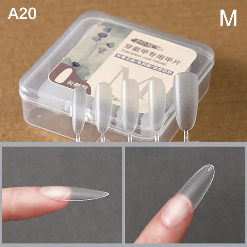 Box False Nails Press Coffin Artificial Clear Fake Nail Tips Qme A20