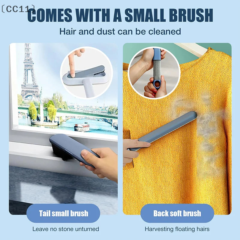 CC11Pet Hair Remover 1- Reusable Long Handle Dog Brush Washable Lint Qme