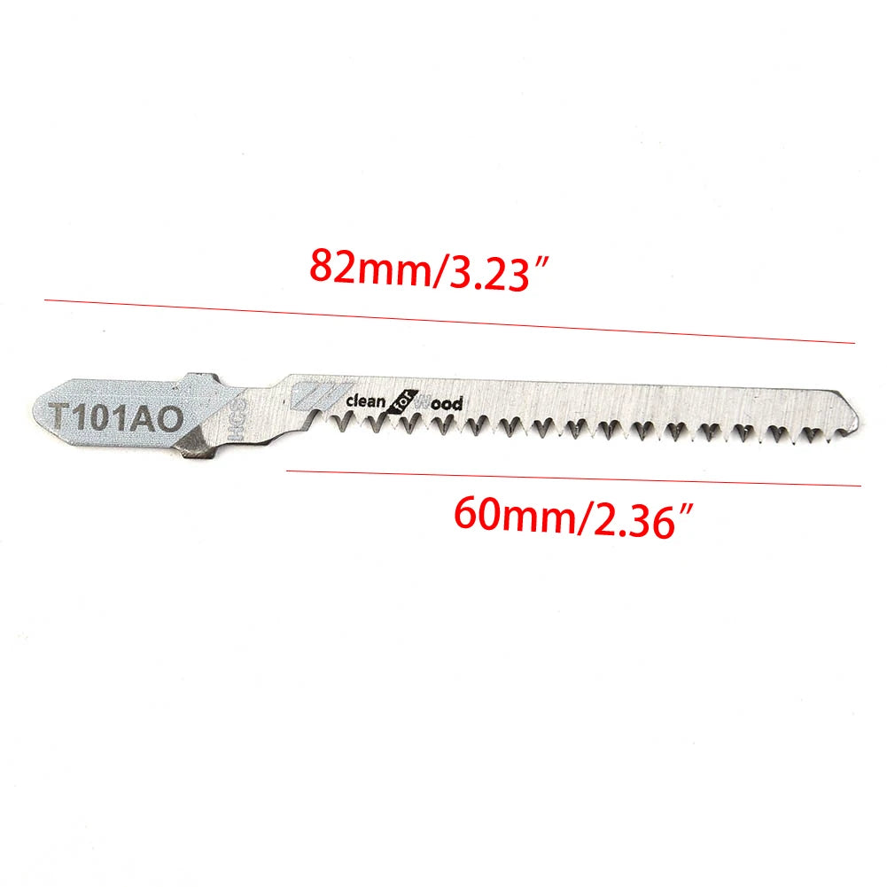 5Pcs T101AO T-Shank Jigsaw Blades 82mm High Carbon Steel Saw Blade Curve Cutting Tool For Wood/Plastic Cutting Accessories Qme