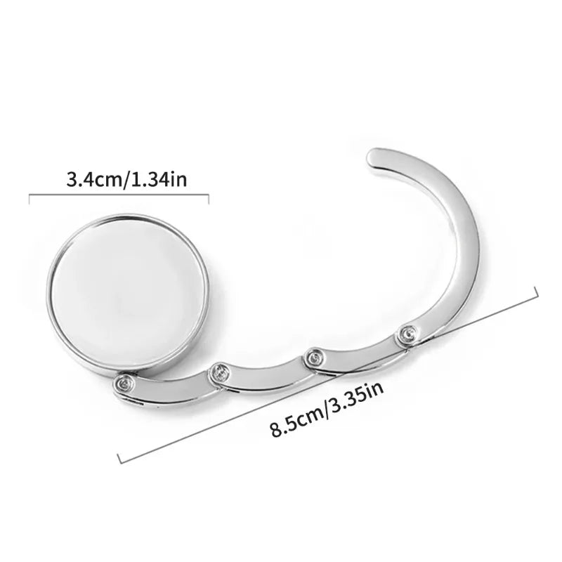 Hook Magic Creative Portable Bag Foldable Hanger Round Metal Holder Qme