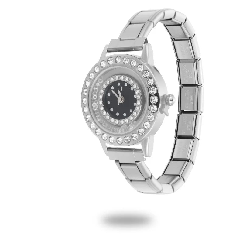 Wholesale High Quality Stainless Steel Watch Head Bracelet 9mm DIY Italian Charm Women Mens Round Square Watch 12 Zodiac Watches Qme Style 36