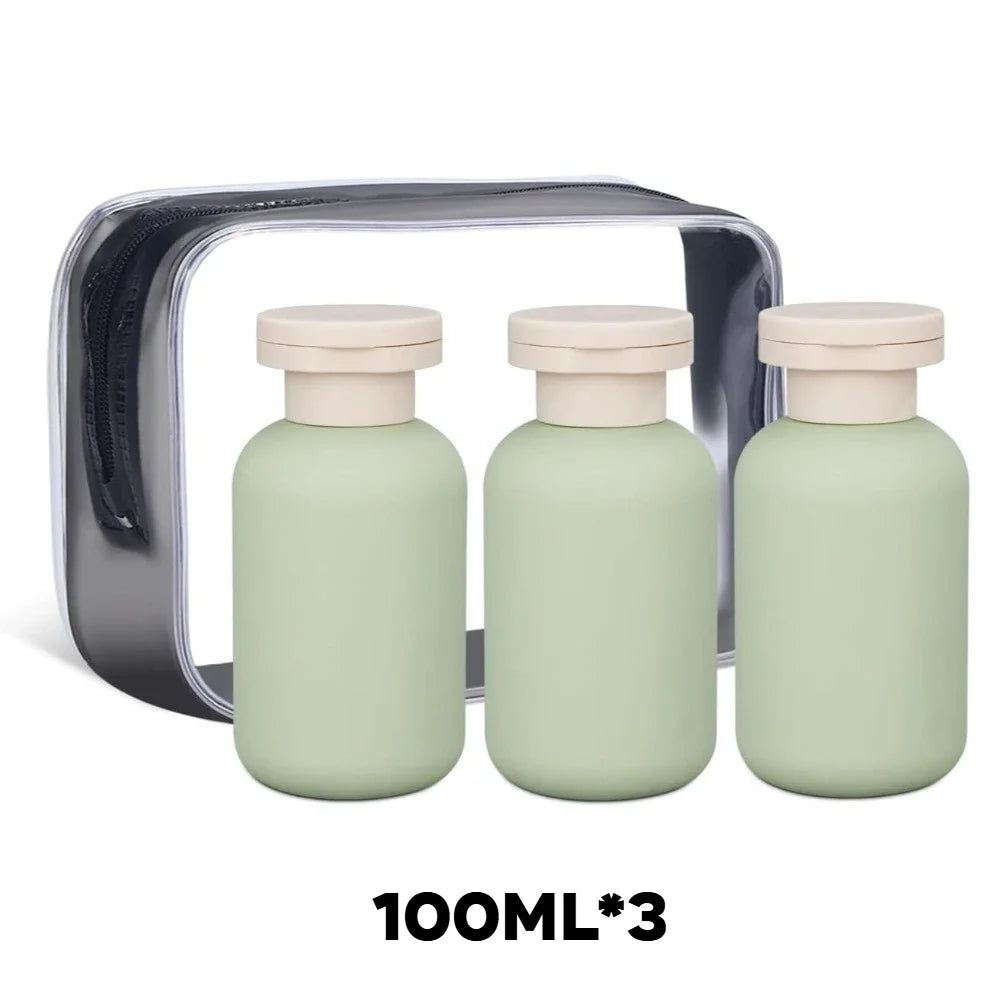 1 Soft Leakproof Travel Bottles Portable Squeeze Tubes Shampoo Lotion Qme Green 3Pcs