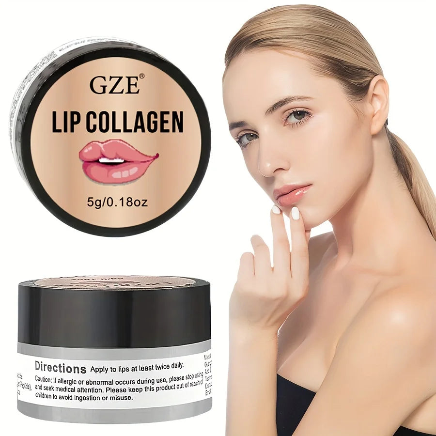 GZE Lip Sleeping Mask(5g), Lip Collagen, Coconut & Castor Lip Mask Overnight, Lip Hydrating Overnight Lip Masks Qme