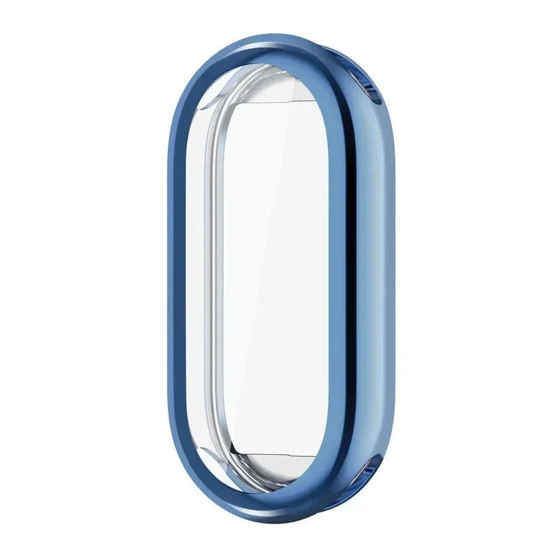 Protective Case Cover For Xiaomi Mi Band 8 Screen Protector Soft TPU with Sensitive Touch Control Miband 8 Accessories Qme Blue Mi Band 8