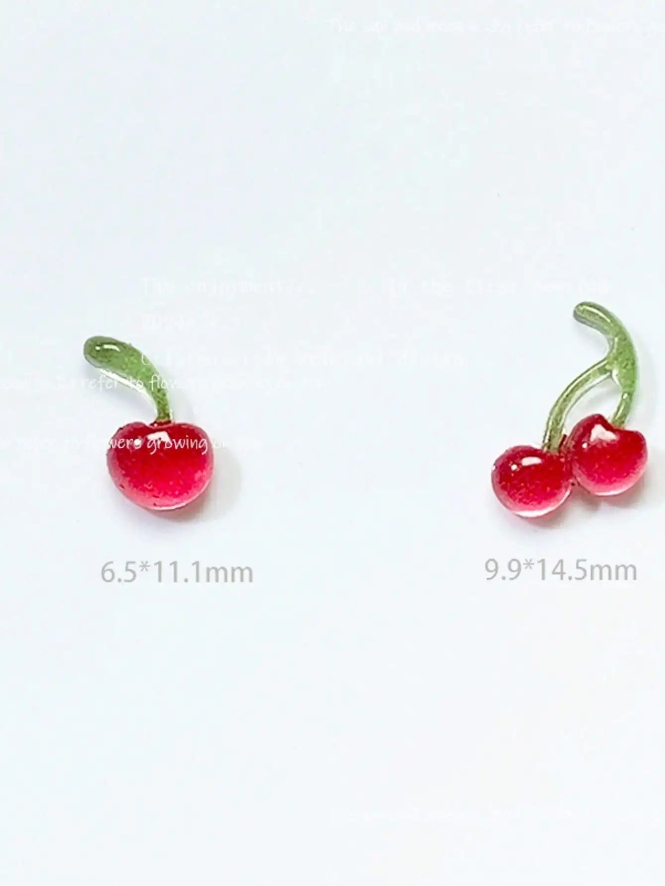 20 40 50 Sweet 3D Mini Cherry Nail Art Accessories DIY Resin Simple Qme