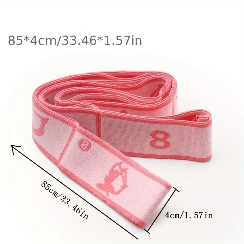 Yoga Stretch Strap, Sports Exercise Resistance Bands For Dance, Gymnastics, Workout, Pilates Stretch Belt For Physical Therapy Qme