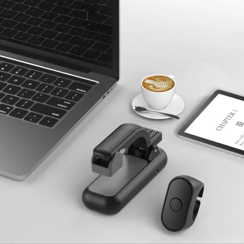 2-in-1 Lightweight E-book Page Turner Remote Record Triggers Reading Qme