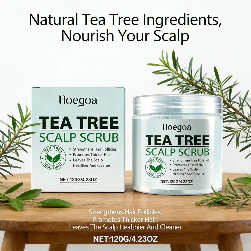 Tea Tree Scalp Scrub Deep Clean Removes Build-up Moisturizing Scalp Care Products Exfoliating Scrub Hair Essence Hair Cream Qme