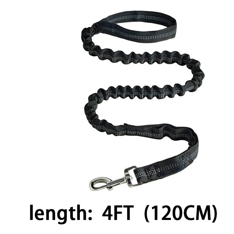 Tactics Dog Collar Control Handle Adjustable Training Nylon Heavy Qme Black Leashes L