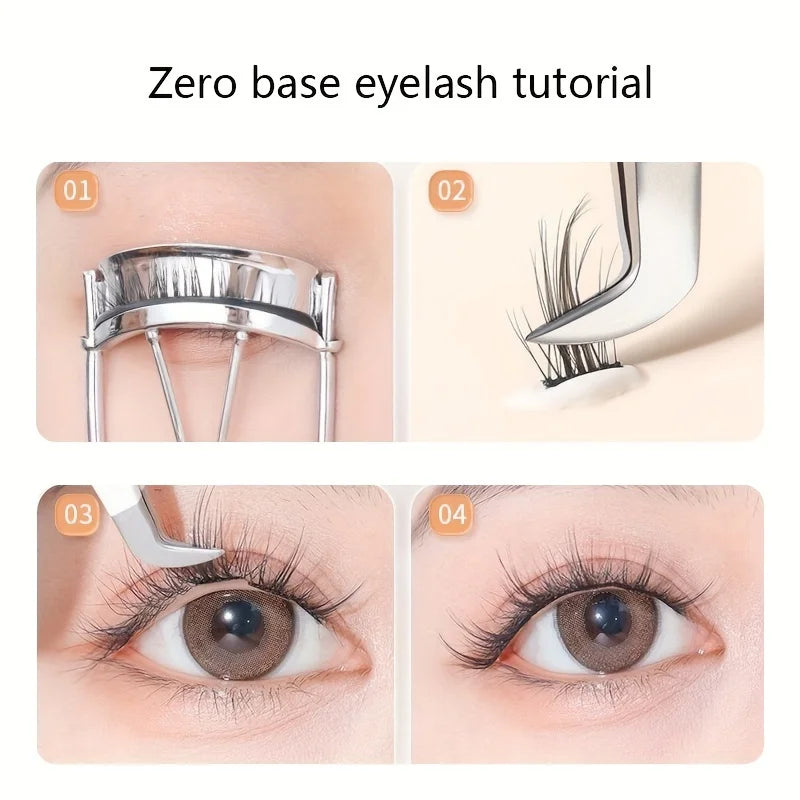 Eyelash Applicator Tool DIY Lash Tweezers Curved Eyelash Tweezers For Easy Lashes Application And Removal Qme