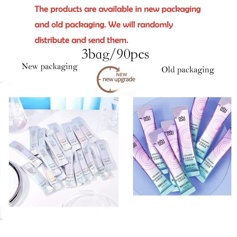 30pcs Anti Wrinkle Sleeping Facial Masks Moisturizing Firming Collagen Masks skincare Korean Face Mask Facial Skin Care Products Qme 90pcs