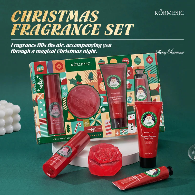 Luxurious Complete Christmas Box 4-in-1 Hand Body Care Including Qme