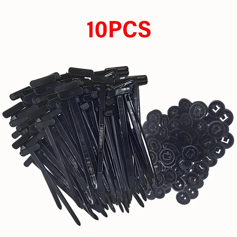 Universal Nylon Cable Tie Buckle Auto Fastening Straps Multi-Purpose Cable Clip Heavy Duty Self-Locking Nylon Zip Ties Holder Qme 10PCS