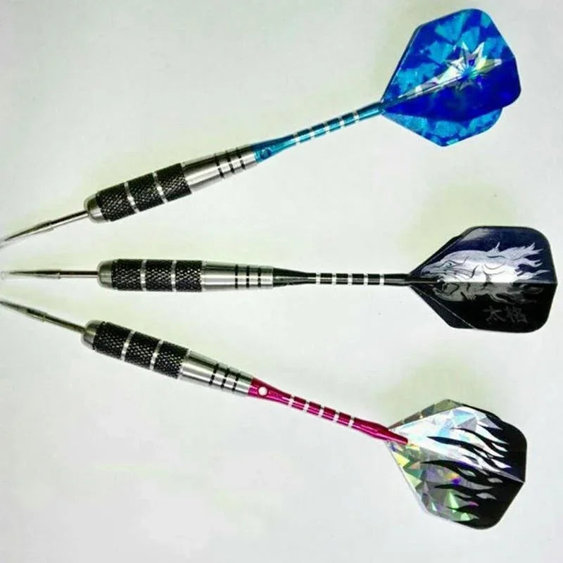 22g All Metal Dart Needle Carved Aluminum Alloy 5-line Aluminum Rod Stainless Iron Flying Needle Outdoor Sports Accessories Qme 1Pc Random color