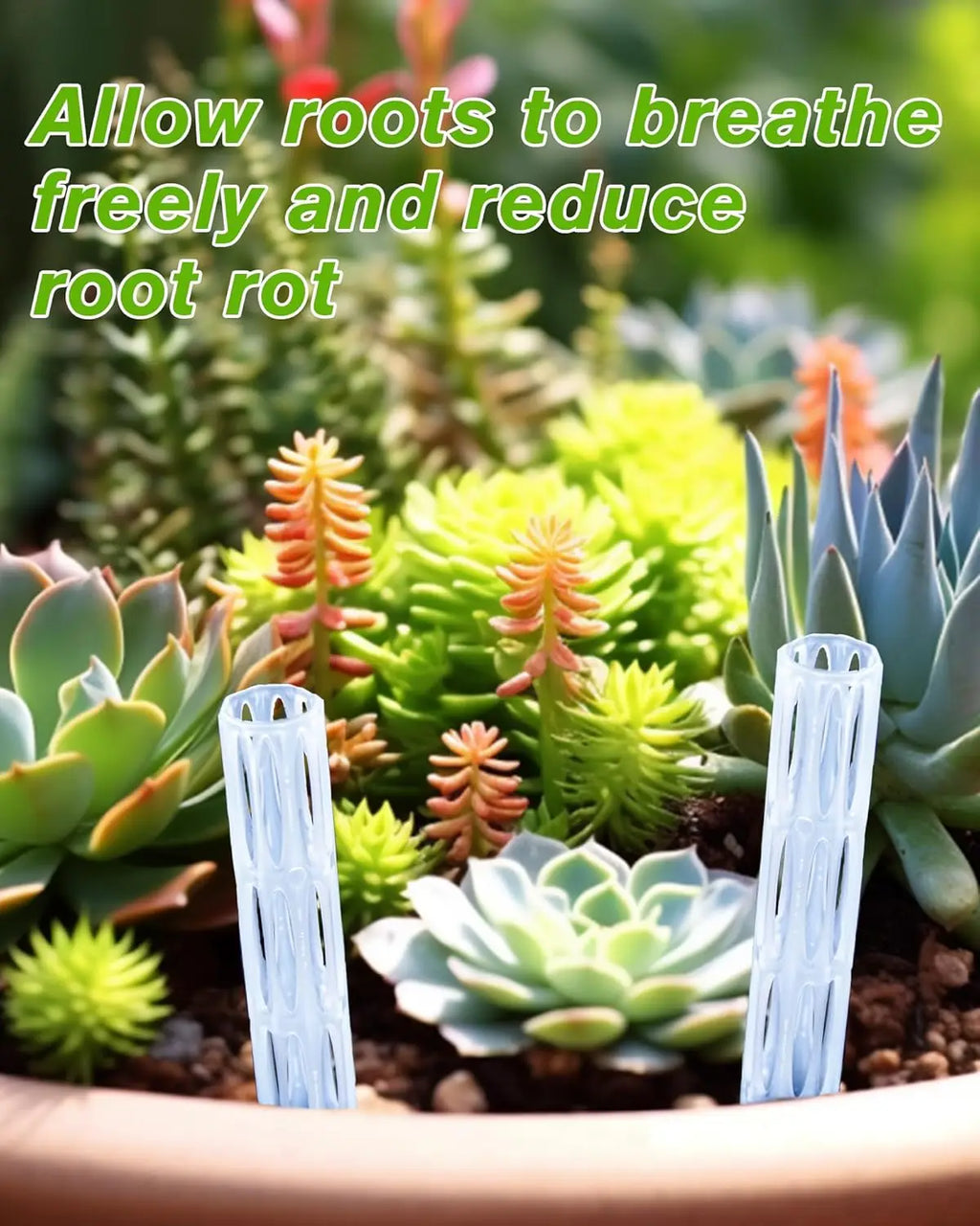 Plant Aeration Tubes for Pots - Root Rot Prevention,Prevent Overwatering for Healthy Roots. Plant Accessories, Suitable for Pots Qme