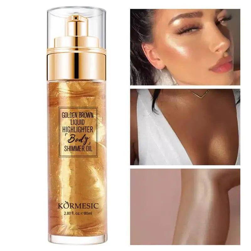 Glitter Spray Hair Body Glitter Spray Sparkly Quick High-Gloss Face Highlighter Long Lasting Shimmery Body Makeup Spray Qme