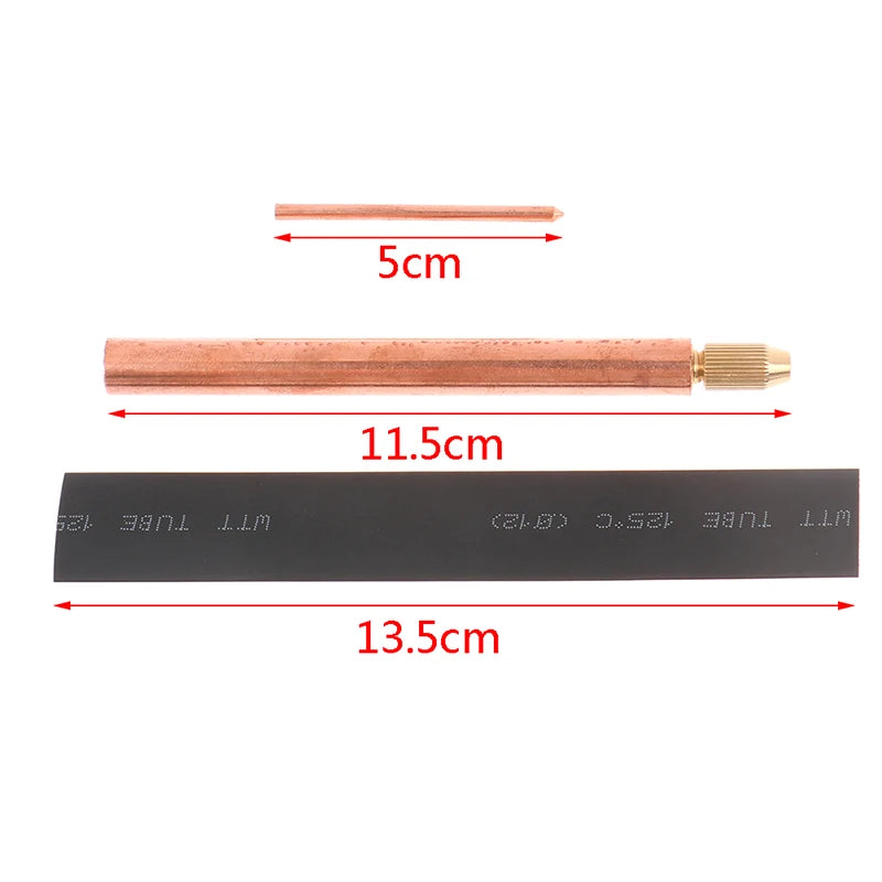 Battery spot welding pen, handheld copper strip 3mm core DIY spot welding pen, threaded fixing battery spot welding accessory Qme