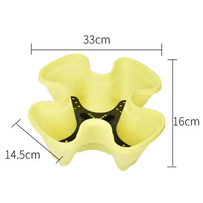 Multi-layer Strawberry Planter Tower Home Garden Vertical Stackable Qme Yellow 4 petals