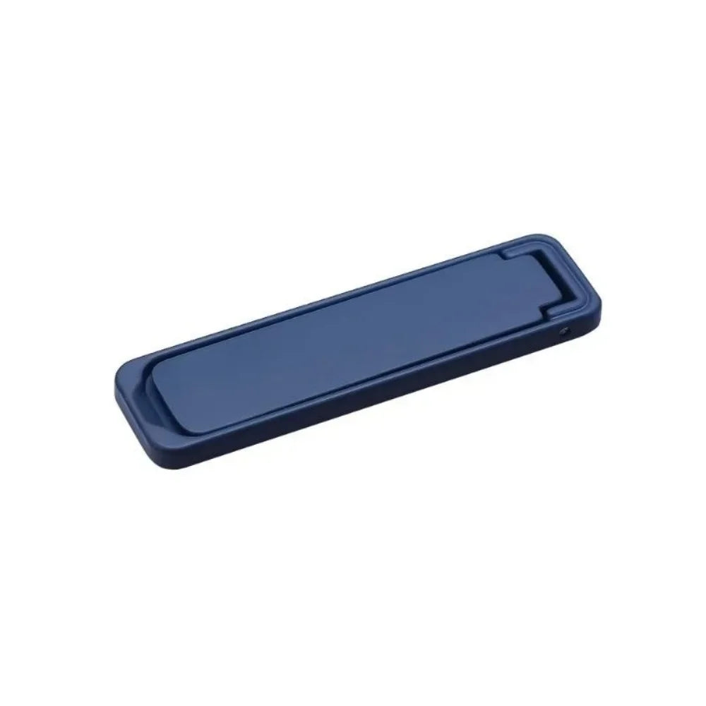 Ultra Thin Invisible Metal Folding Phone Holder Mini Back Sticker Portable Alloy Bracket Universal Desktop Mobile Phones Stand Qme Blue