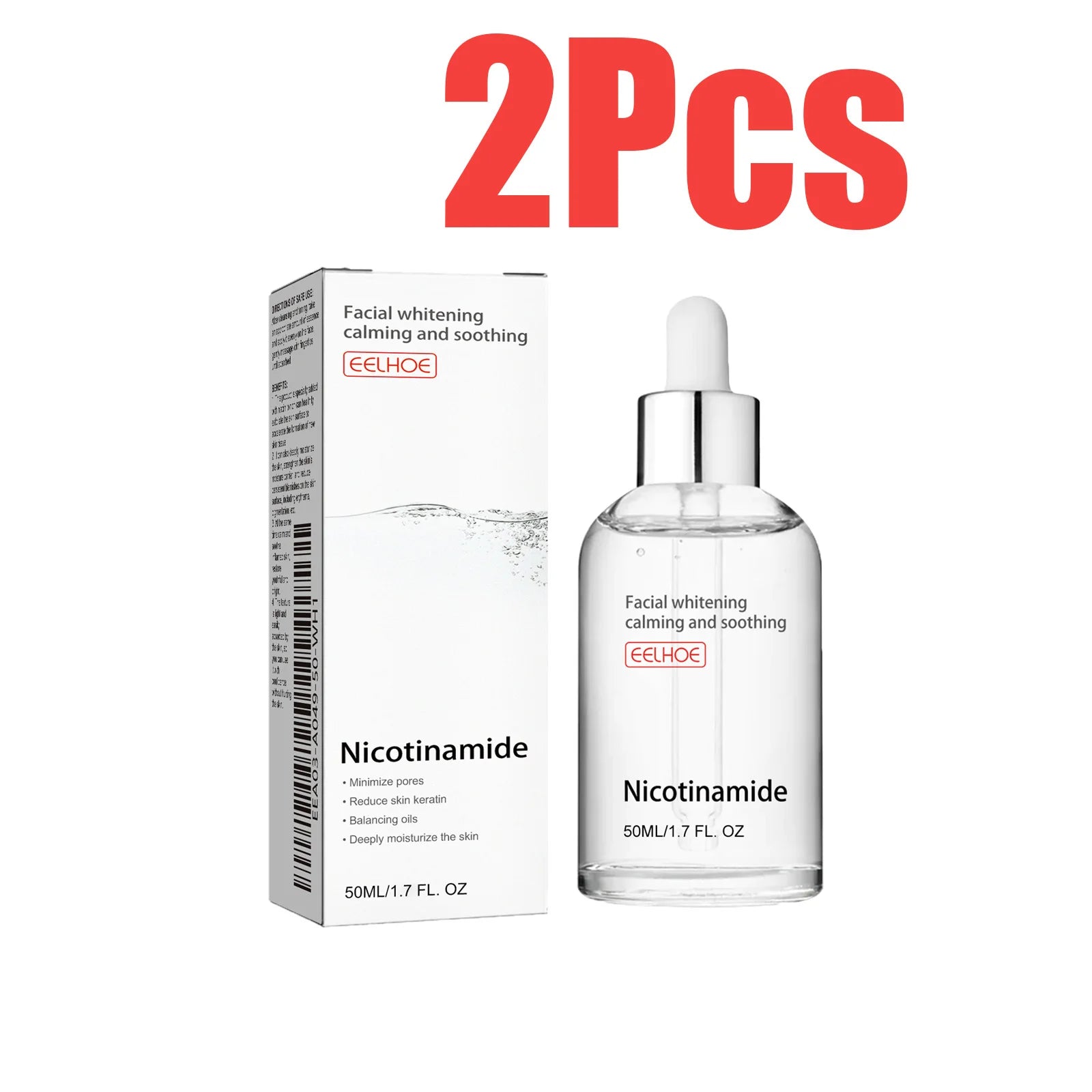Niacinamide Face Serum Brightening Lighten Dark Spots Acne Marks Fade Blemishes Pigmentation Moisturizing Facial Essence Qme 2 x 50ml Boxed