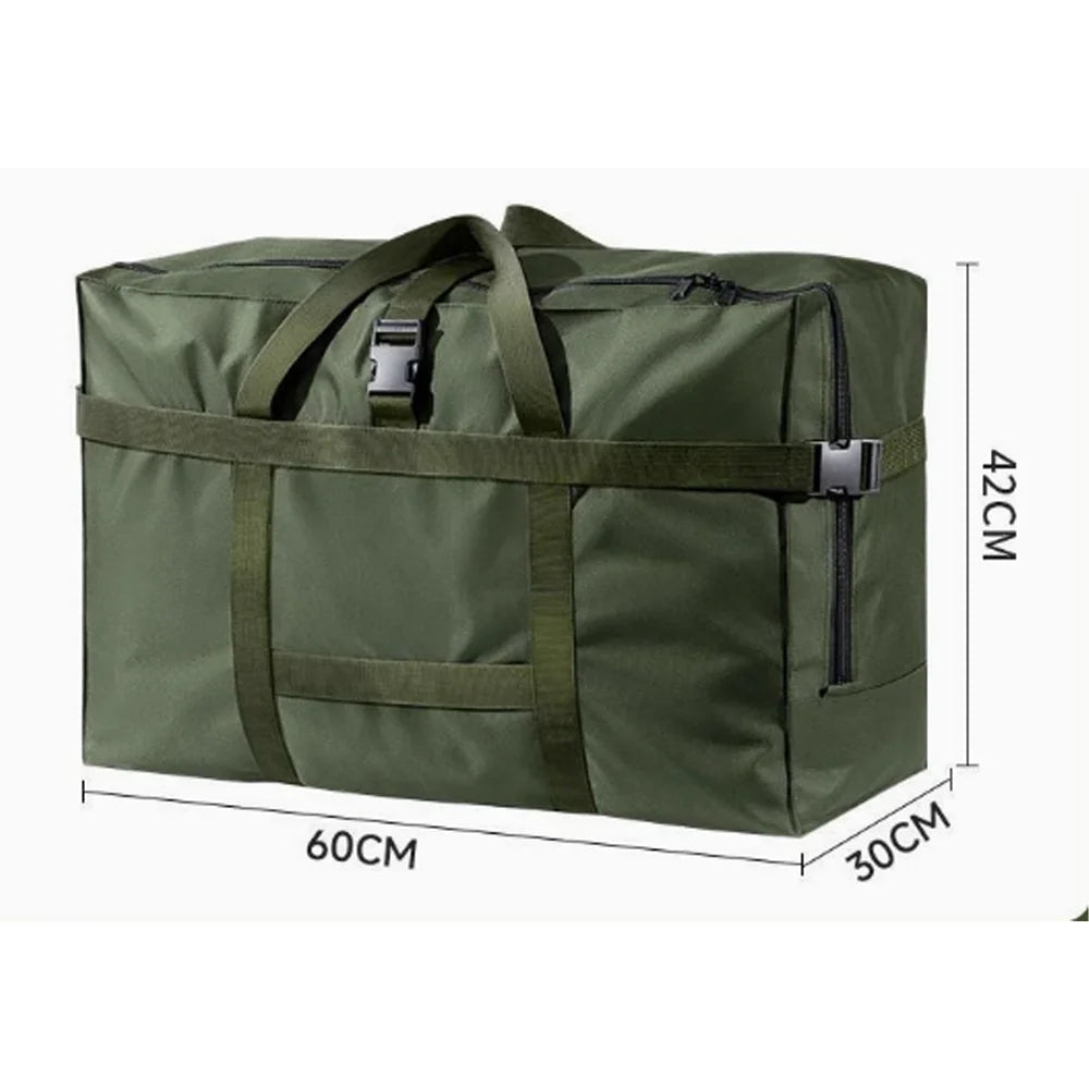 Thickened Oxford Moving Packing Bag Extra Large Heavy Duty Quilt & Clothes Storage Organizer Travel Check-in Duffle Qme Green